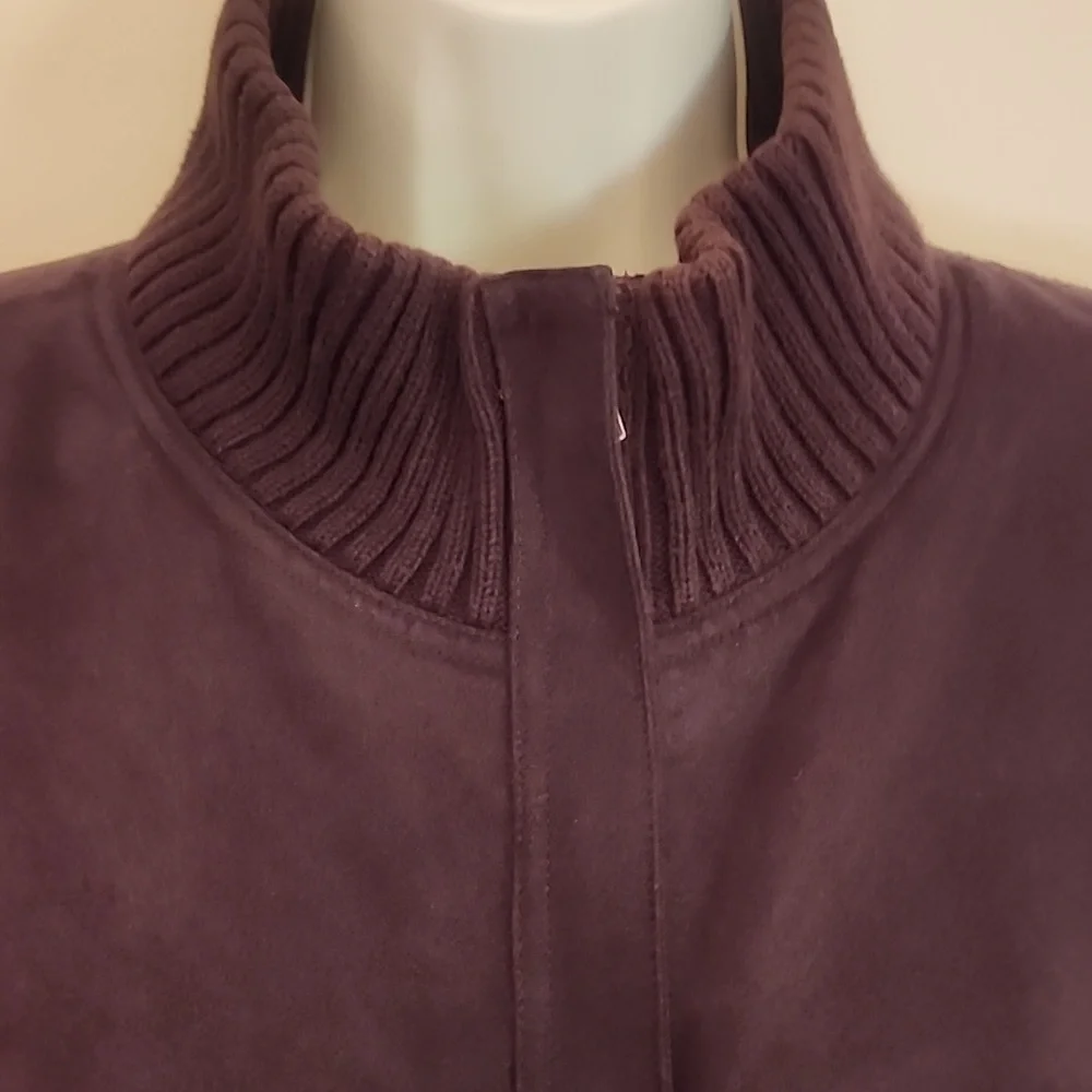 JONES NY SWEATER JACKET DEEP BROWN FULL ZIP - SUPER WARM 3X - Picture 2 of 12